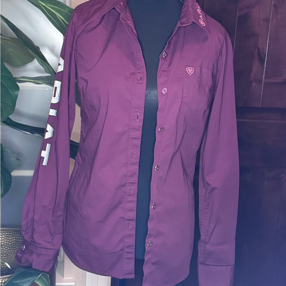 Ariat Deep Plum Long-Sleeve Button-Up Shirt